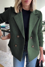 Delia | Stylish Knit-Sleeve Blazer