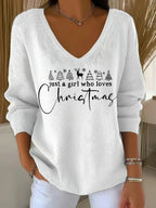 Monica - Elegant Christmas Knit Top