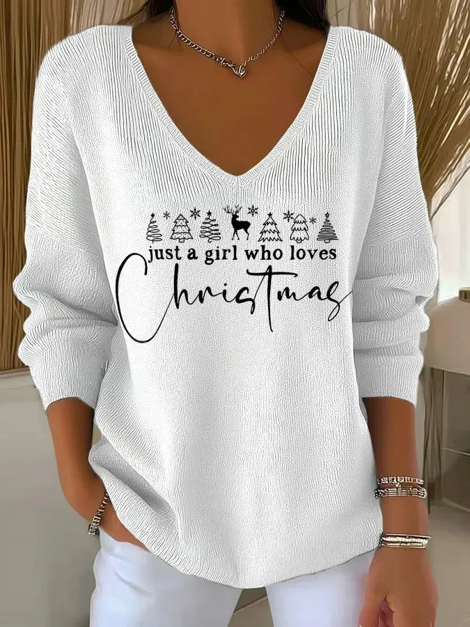 Monica - Elegant Christmas Knit Top