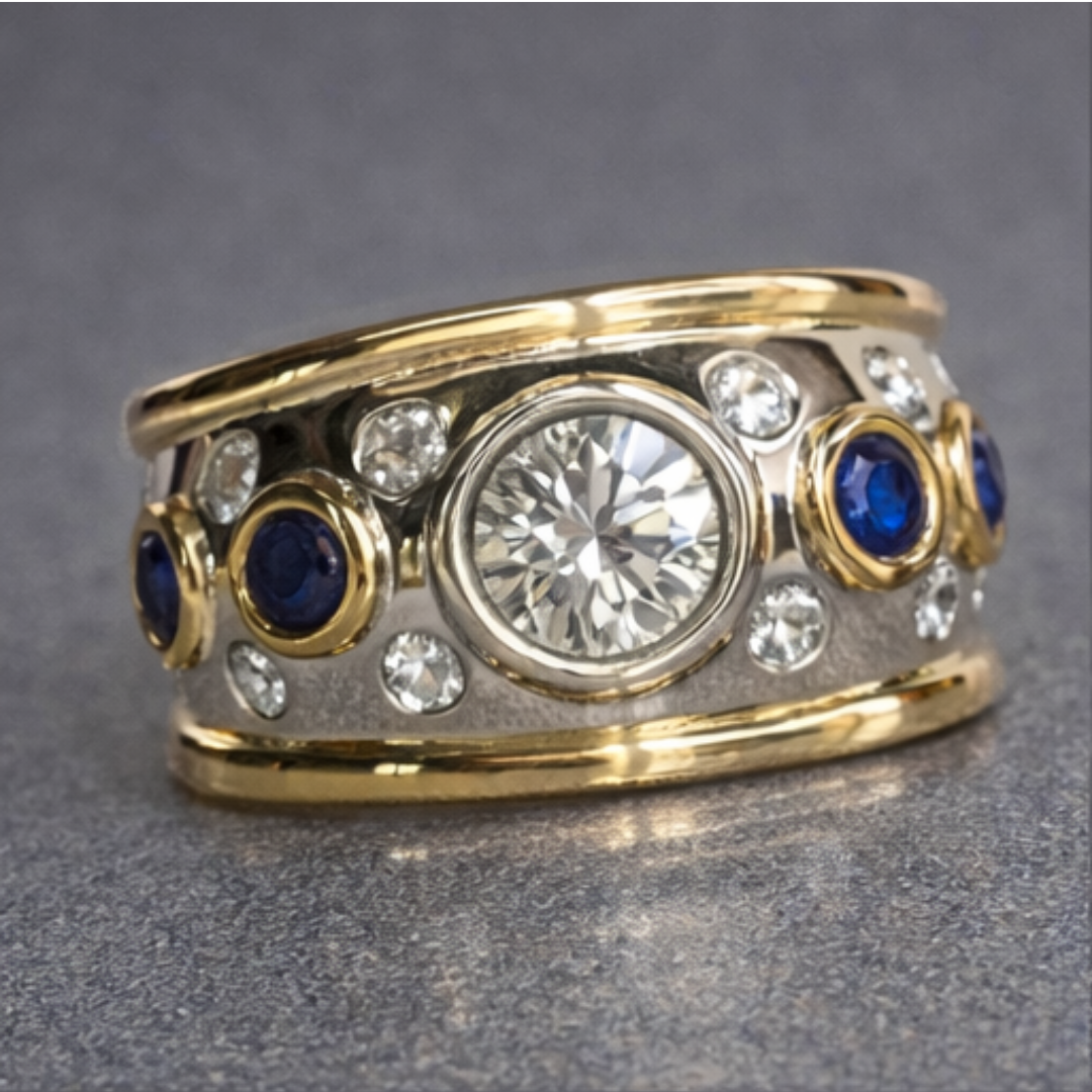 Alice | Vintage Gold Oval Stone Ring