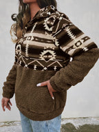 Lany - Half Zipper Teddy Sweater