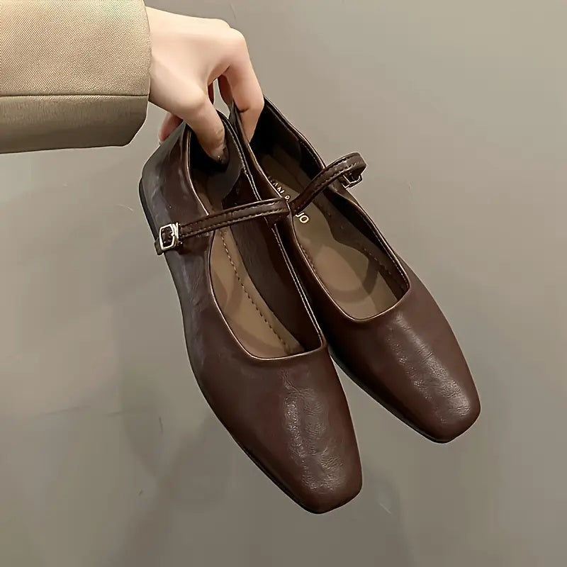 Clarisse French Mary Jane Flats