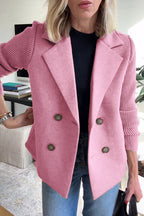 Delia | Stylish Knit-Sleeve Blazer