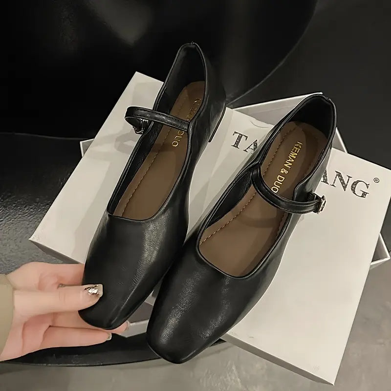 Clarisse French Mary Jane Flats