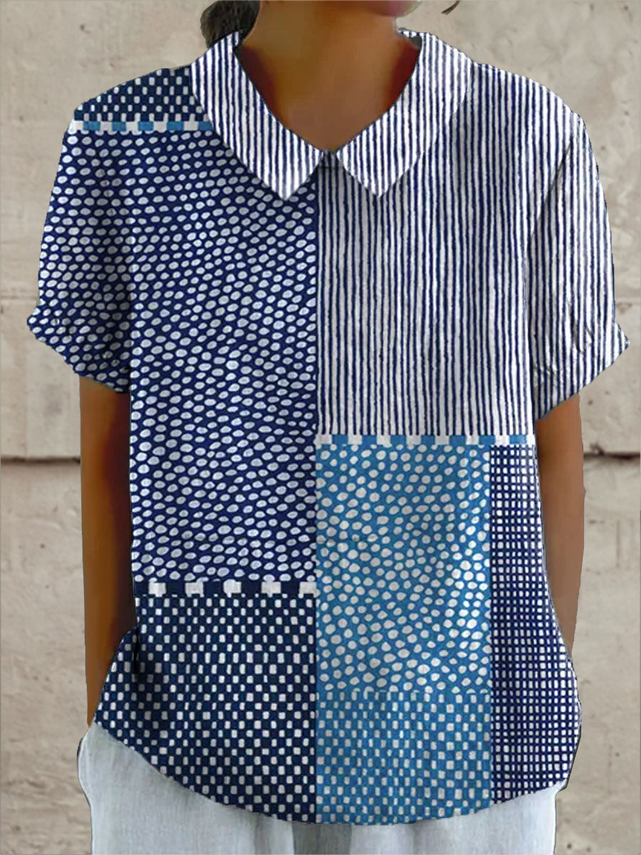 Allie | Patchwork mustriga särk