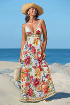 Lunea Mode® | Vibrant Oasis Tropical Maxi Dress