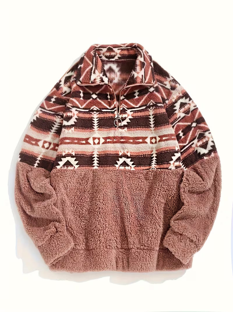 Lany - Half Zipper Teddy Sweater