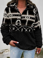 Lany - Half Zipper Teddy Sweater