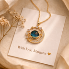 Lunea Mode® | The Luna - Celestial Moon & Star  Pendant Necklace in Gold