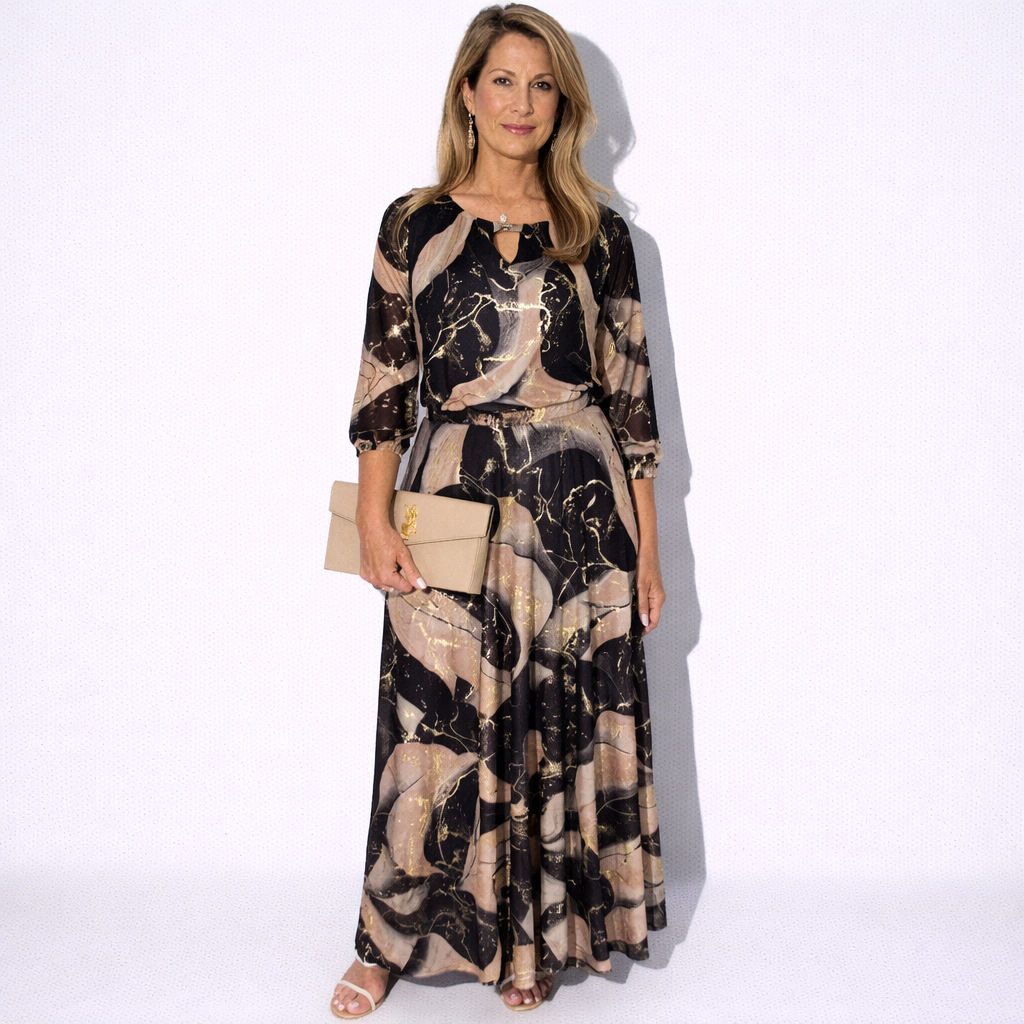 Lunea Mode® | Camille Printed Chiffon Dress