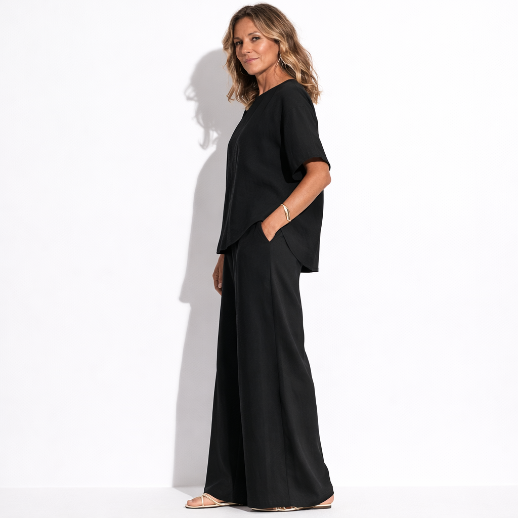 Lunea Mode® | The Sienna - Relaxed Wide Leg Two Piece Set