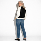 Lunea Mode® | The Blake - Contrast Sleeve Denim Patchwork Jacket