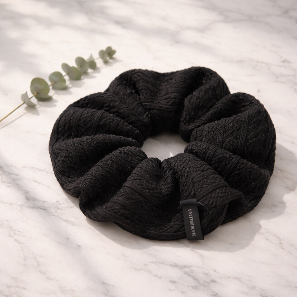Lunea Mode® | The Luna - Vintage Knit Oversized Scrunchie