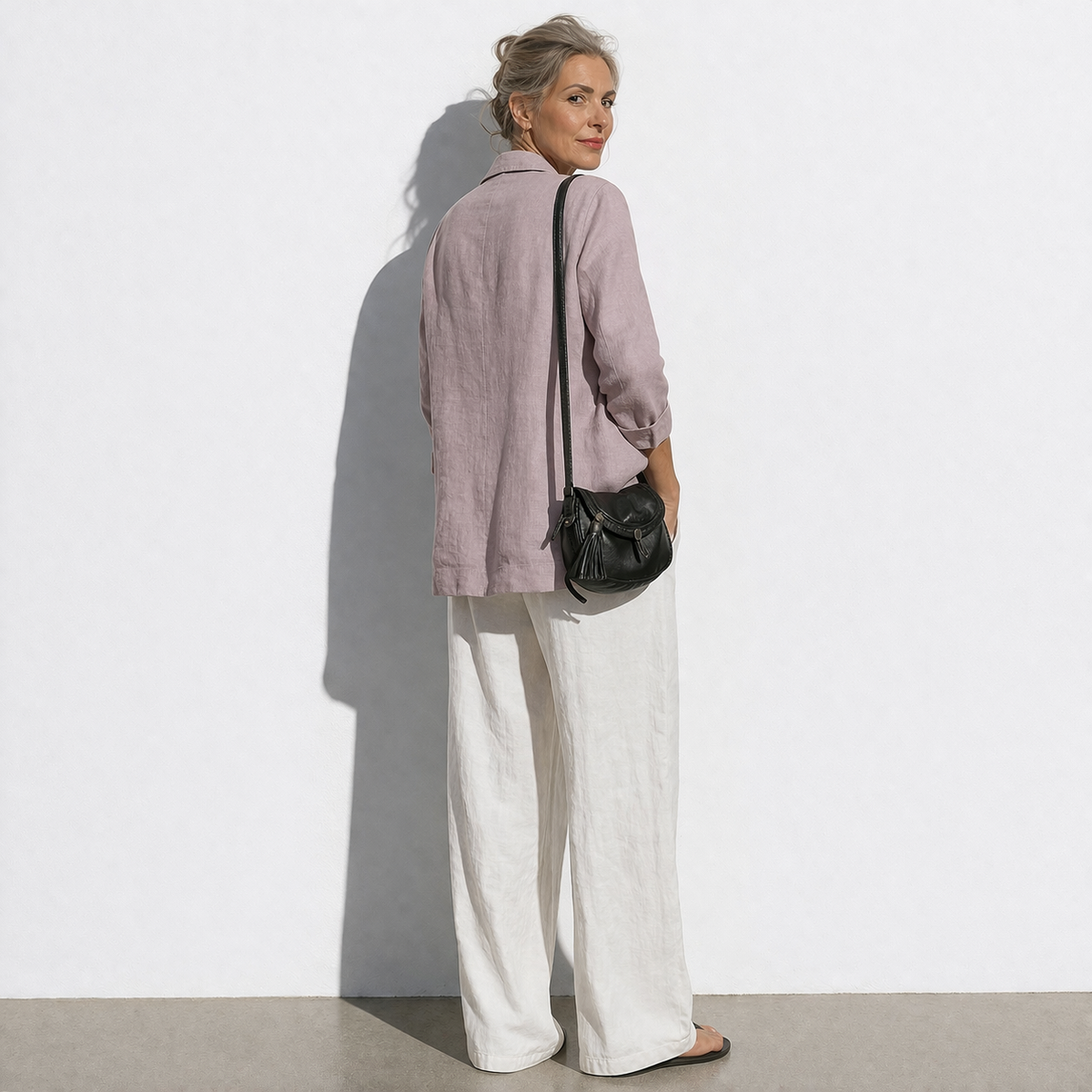 Lunea Mode® | The Charlotte - Relaxed Pure Cotton Linen Blazer