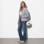 Lunea Mode® | The Colette - Effortless Zip-Up Knit Bomber Cardigan