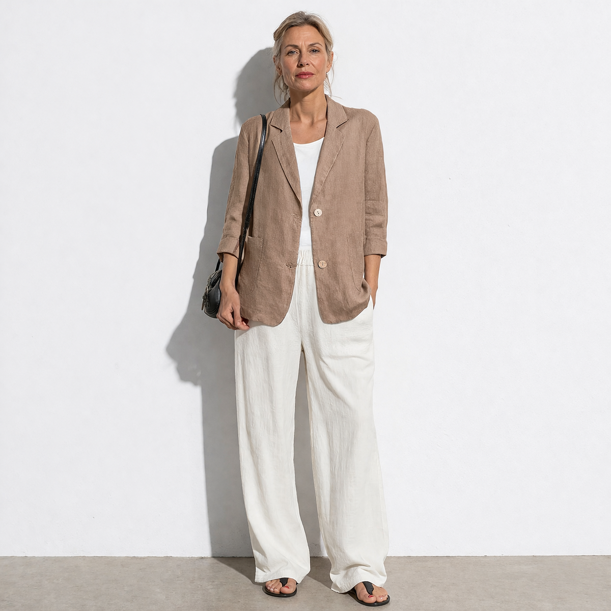 Lunea Mode® | The Charlotte - Relaxed Pure Cotton Linen Blazer