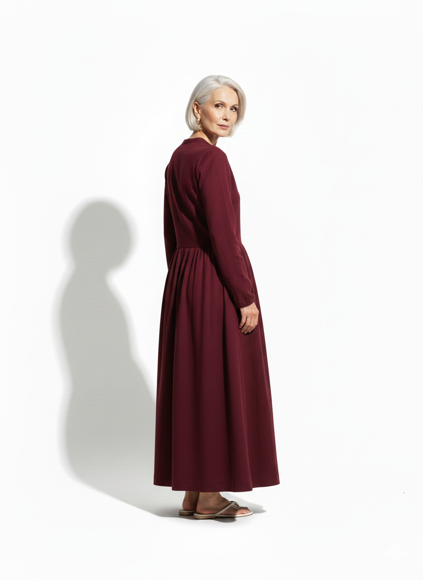 Lunea Mode® |The Amanda Long Sleeve Linen Maxi Dress