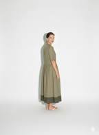 Lunea Mode® |The Amanda Long Sleeve Linen Maxi Dress