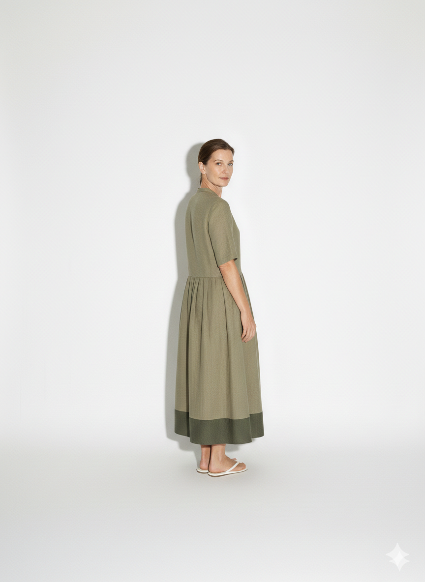 Lunea Mode® |The Amanda Long Sleeve Linen Maxi Dress