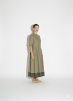 Lunea Mode® |The Amanda Long Sleeve Linen Maxi Dress