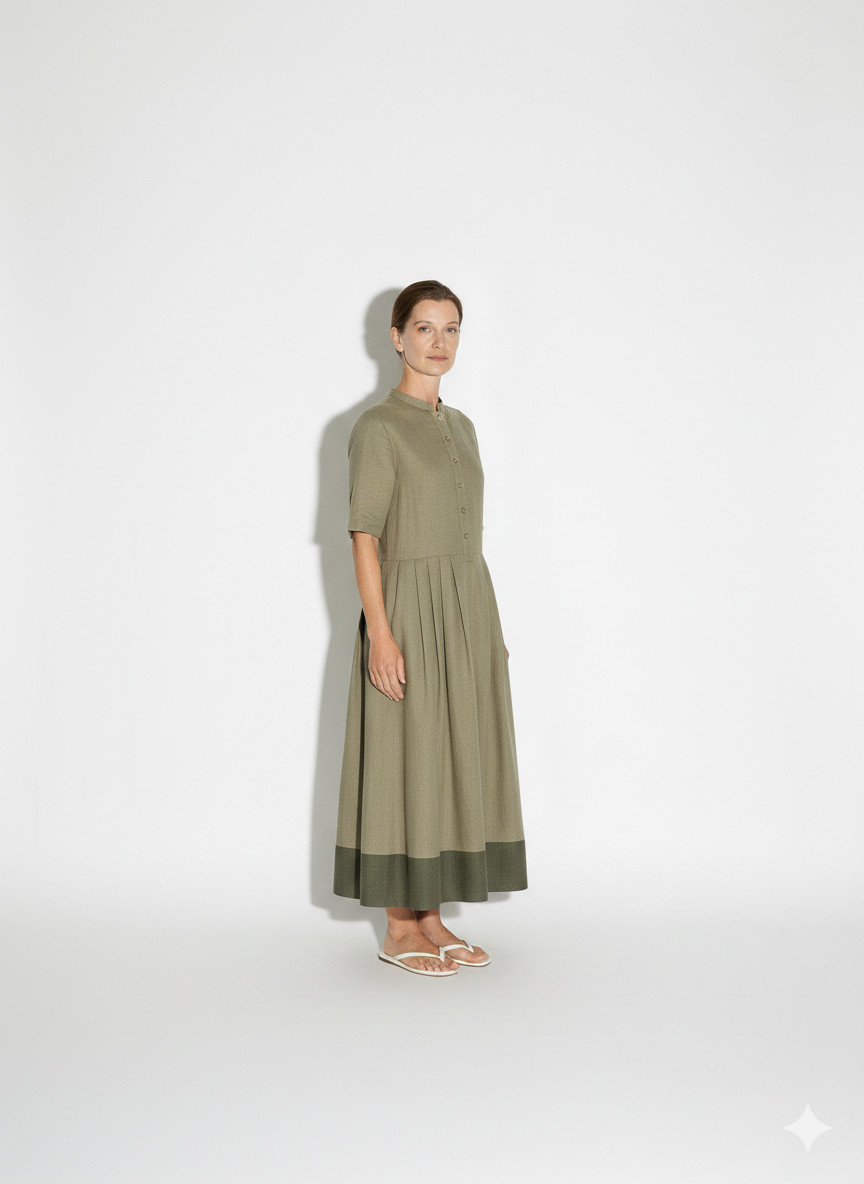 Lunea Mode® |The Amanda Long Sleeve Linen Maxi Dress