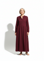 Lunea Mode® |The Amanda Long Sleeve Linen Maxi Dress