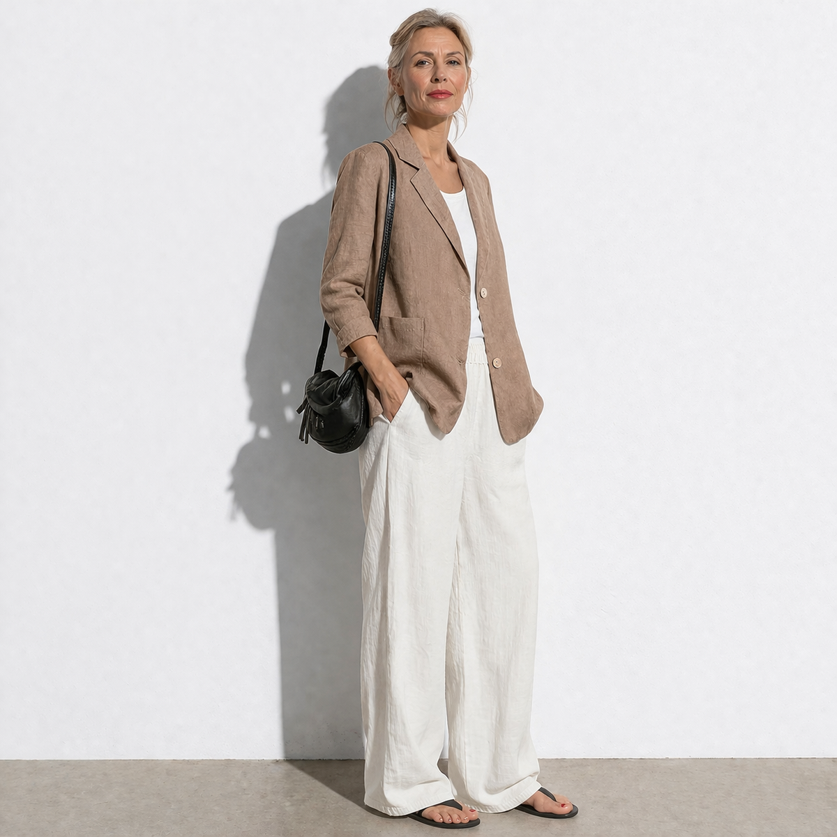 Lunea Mode® | The Charlotte - Relaxed Pure Cotton Linen Blazer