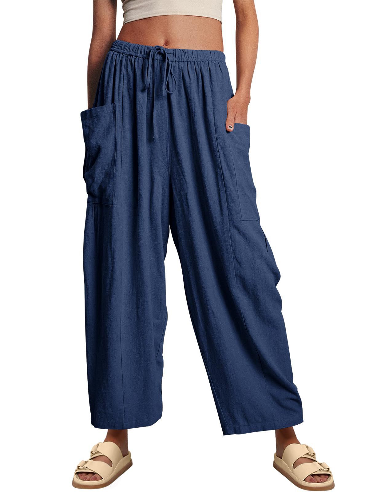 Elara Wide-Leg Cotton Linen Pants