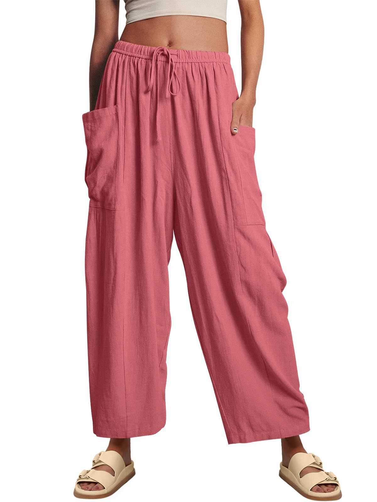 Elara Wide-Leg Cotton Linen Pants