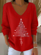 Monica - Elegant Christmas Knit Top