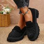 Leona™ | Leopard Print Platform Loafers – Where Style Meets Comfort