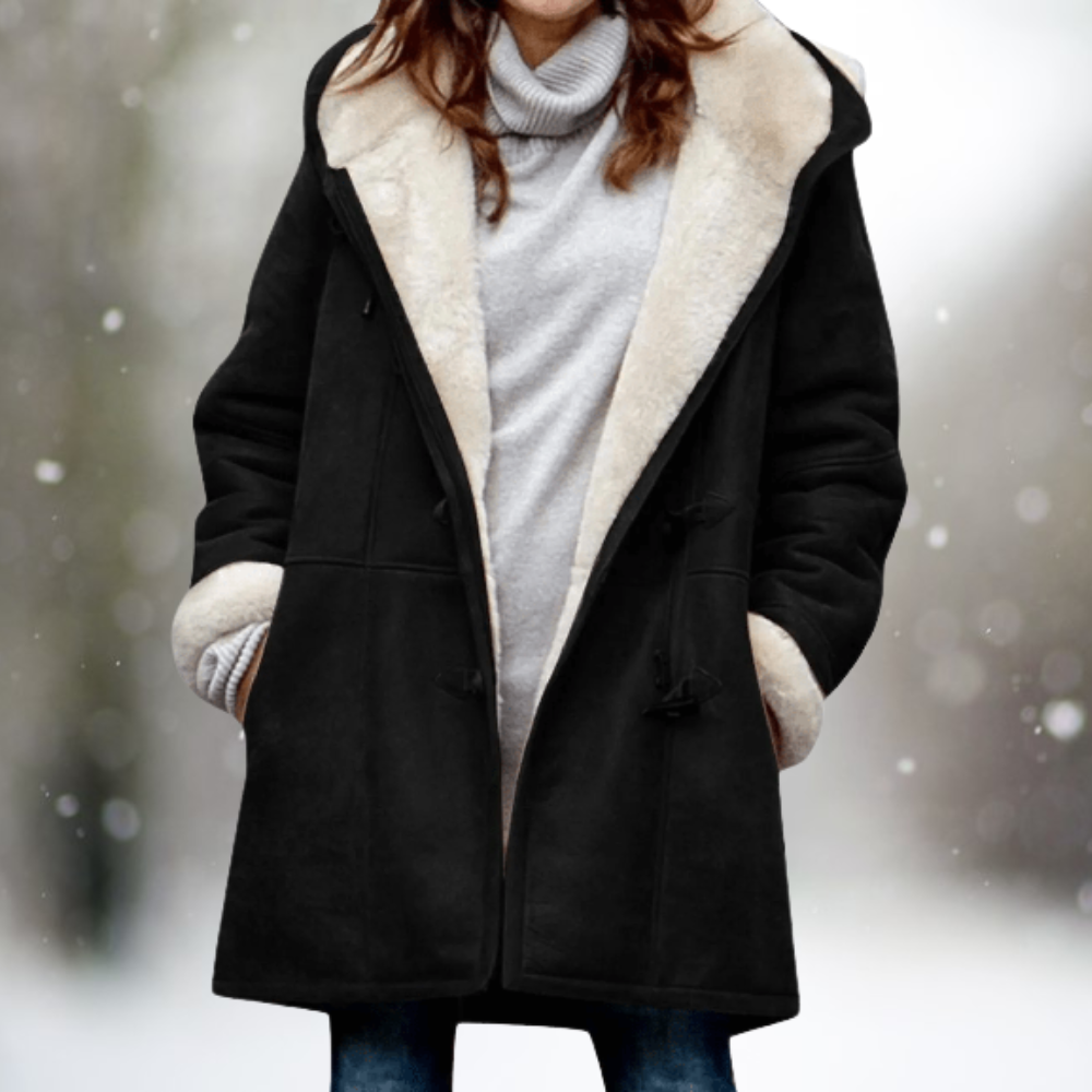 Amelia - Premium Suede Fleece Hooded Jacket