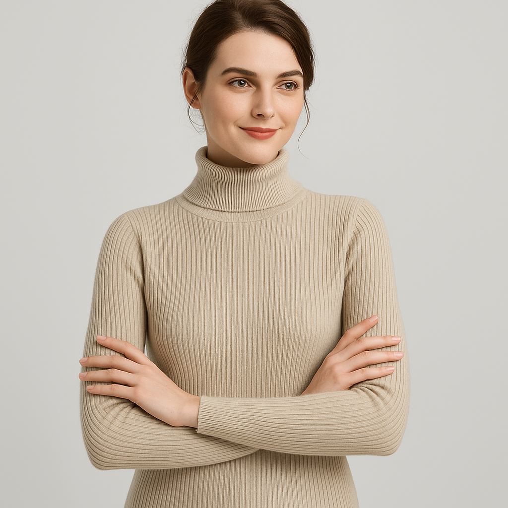 Debra - Ribbed Turtleneck Sweater