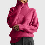 Angela – Modern Geometric Turtleneck Sweater