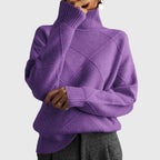 Laurel - Modern Geometric Turtleneck Sweater