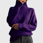 Laurel - Modern Geometric Turtleneck Sweater