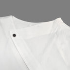 Long Sleeve Asymmetric Buttoned Split-Front Blouses & Shirts Tops