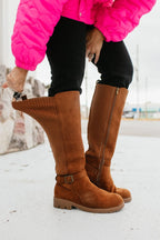 Tobacco Faux Suede Hay There Boots
