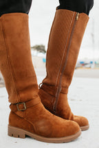 Tobacco Faux Suede Hay There Boots