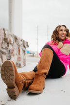 Tobacco Faux Suede Hay There Boots