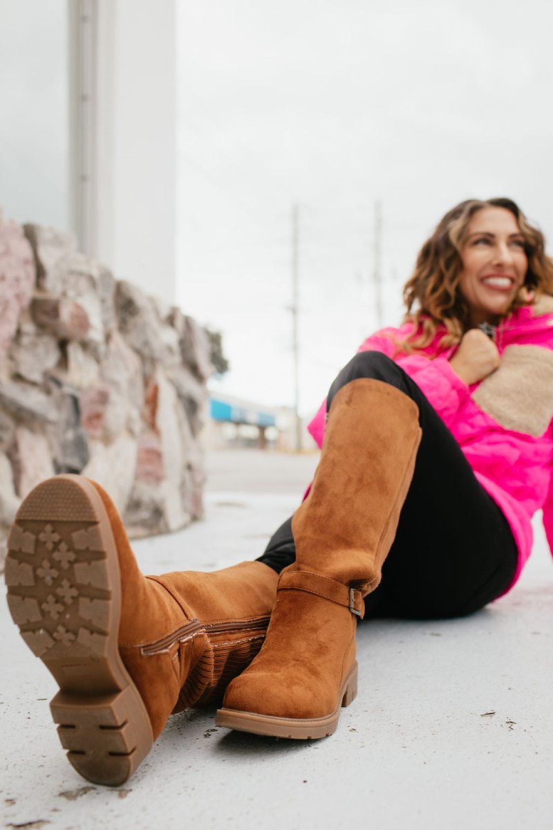 Tobacco Faux Suede Hay There Boots