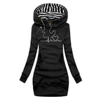 Angela | Sweater Dress with Heartbeat Design