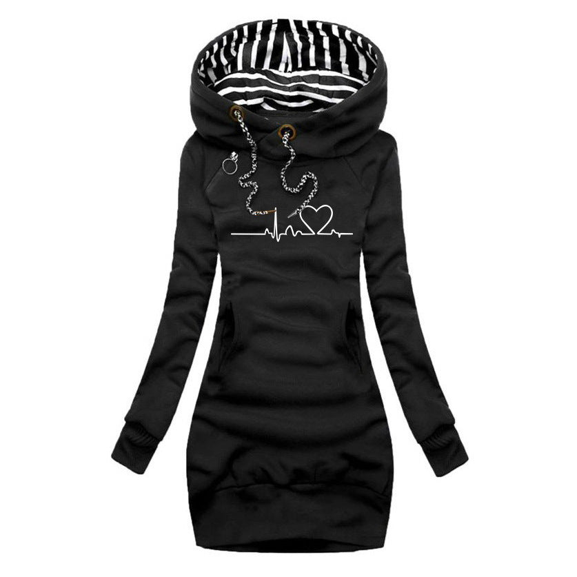 Angela | Sweater Dress with Heartbeat Design