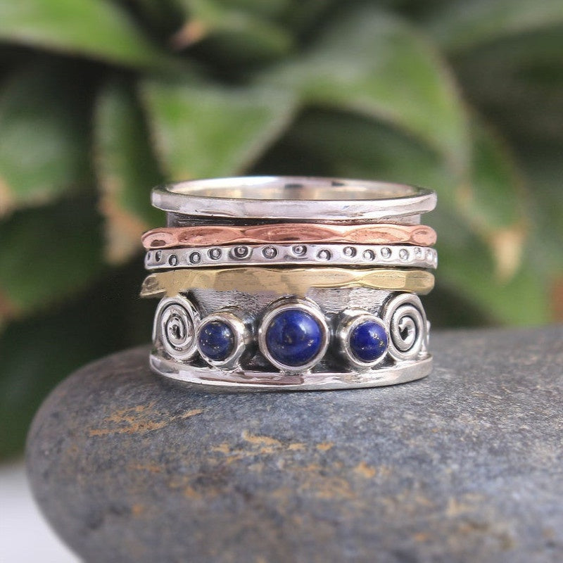 Helen | Vintage Silver Bohemian Hollow Ring
