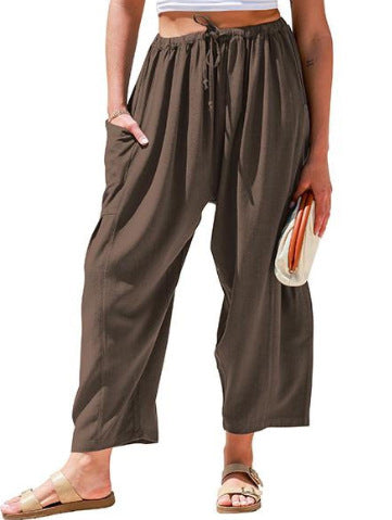 Elara Wide-Leg Cotton Linen Pants