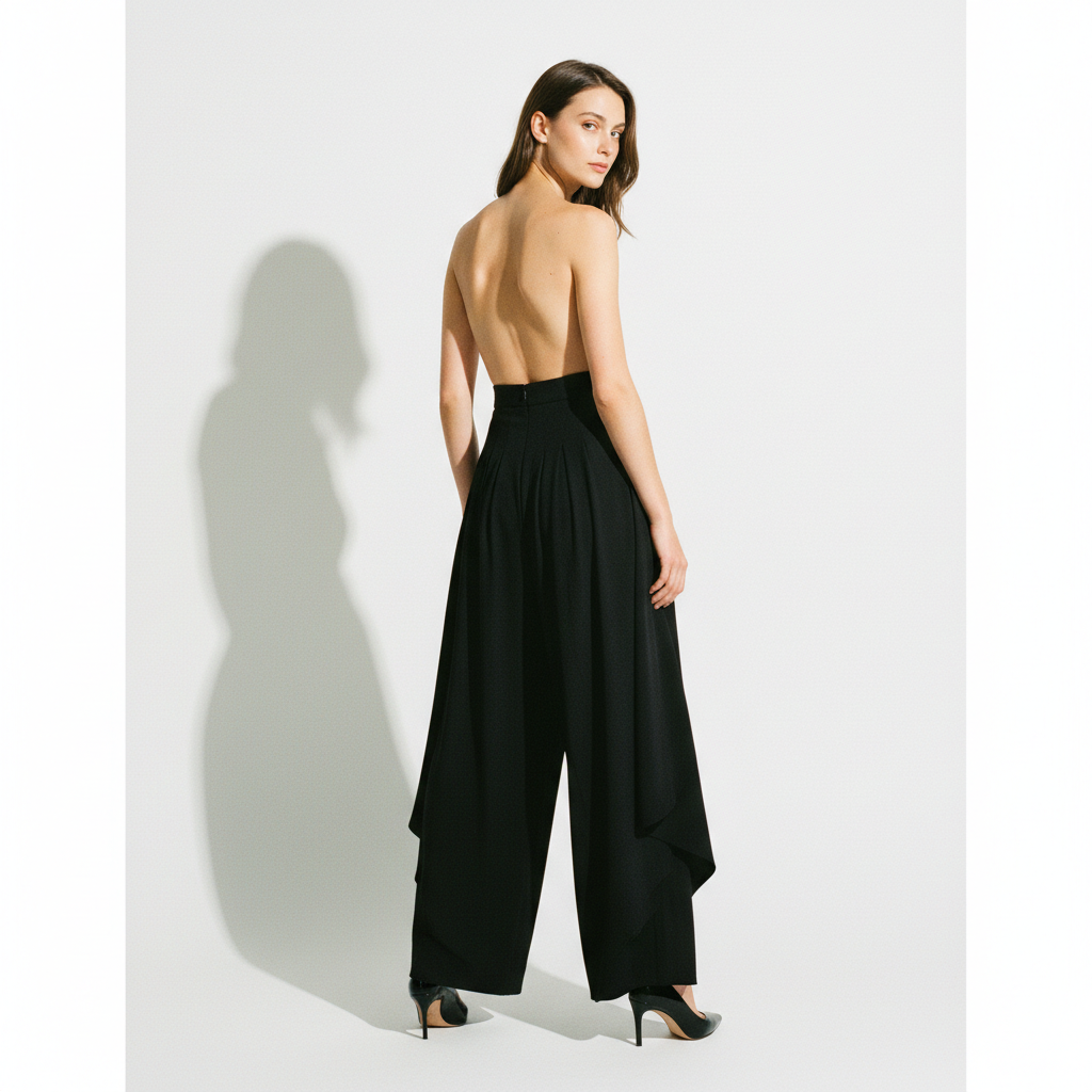 High Waist Loose Ruched Irregular Casual Pants