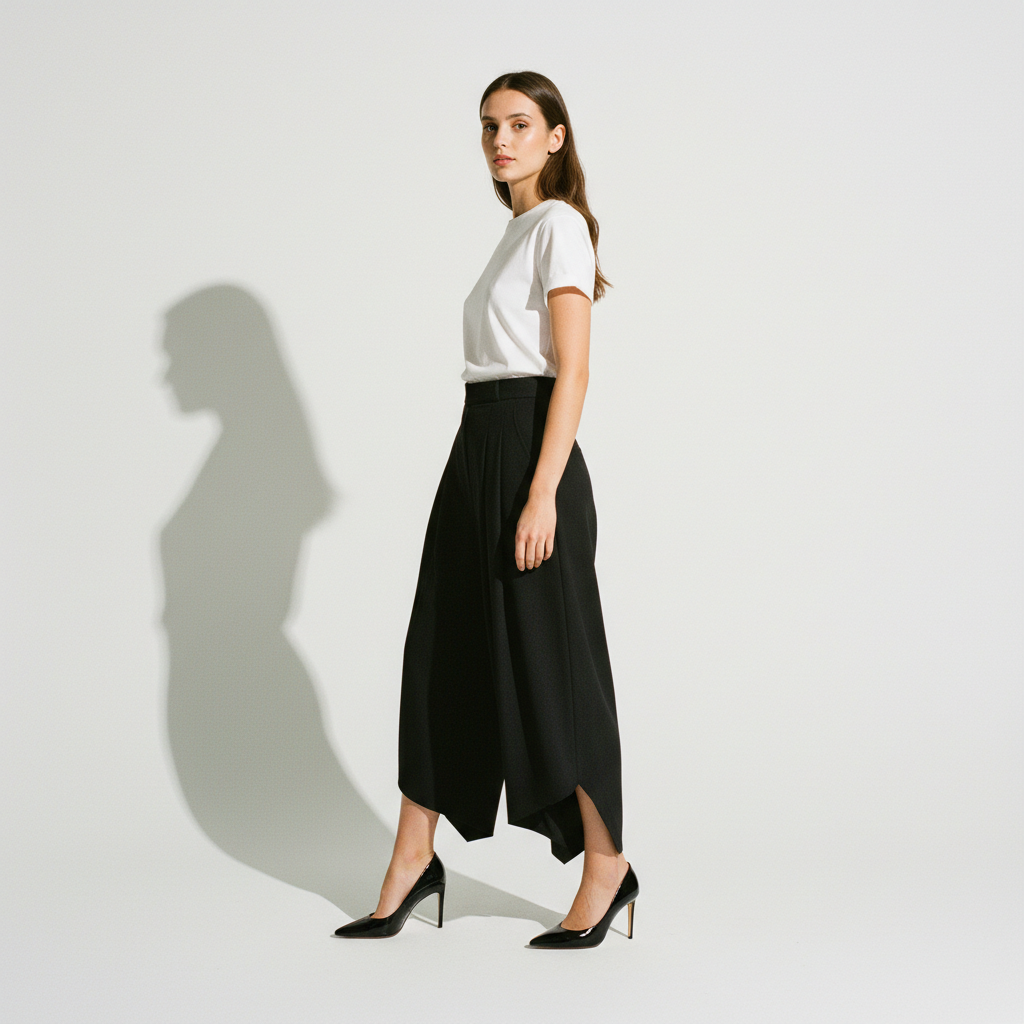 High Waist Loose Ruched Irregular Casual Pants