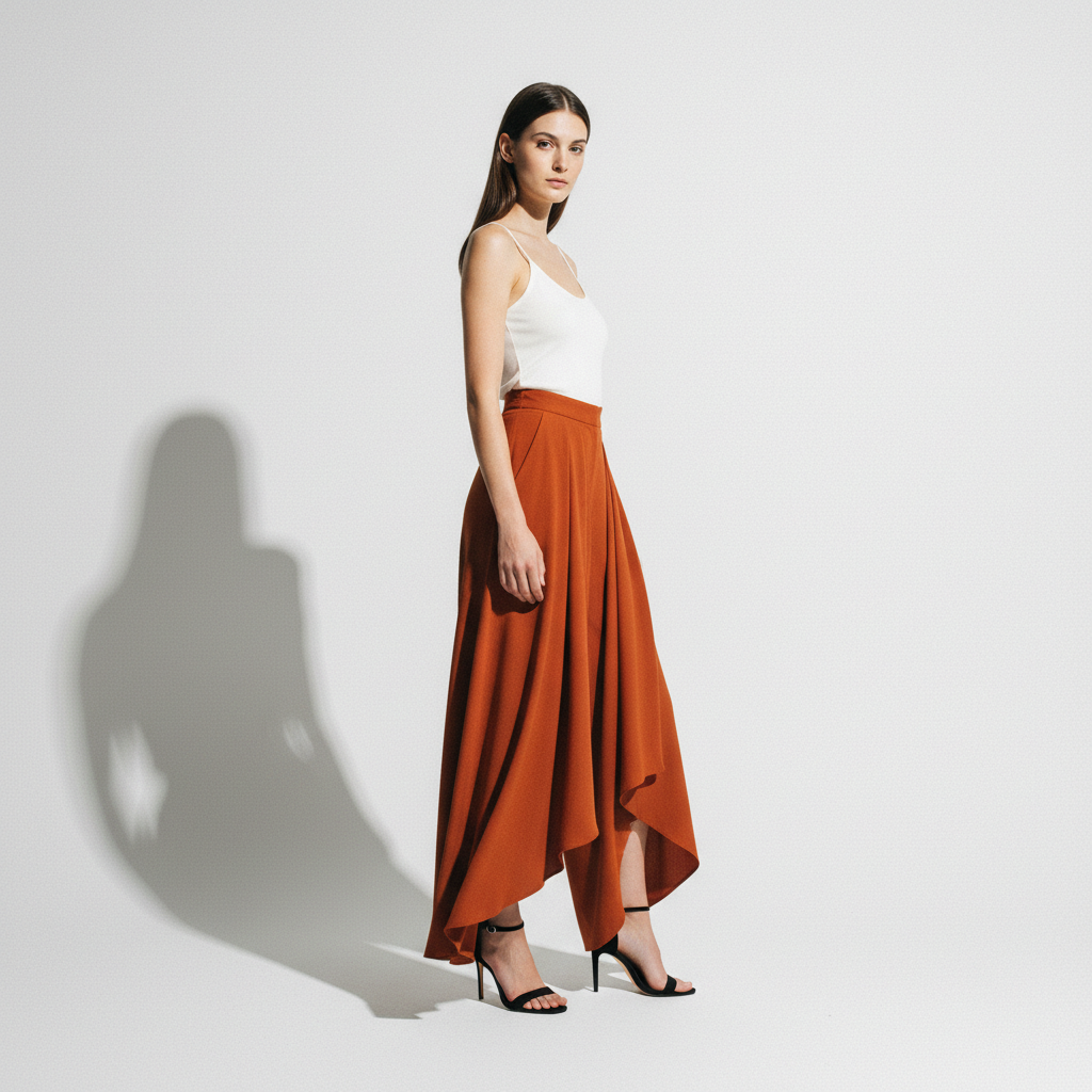 High Waist Loose Ruched Irregular Casual Pants