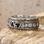 Alaric | Engraved Silver Heritage Ring