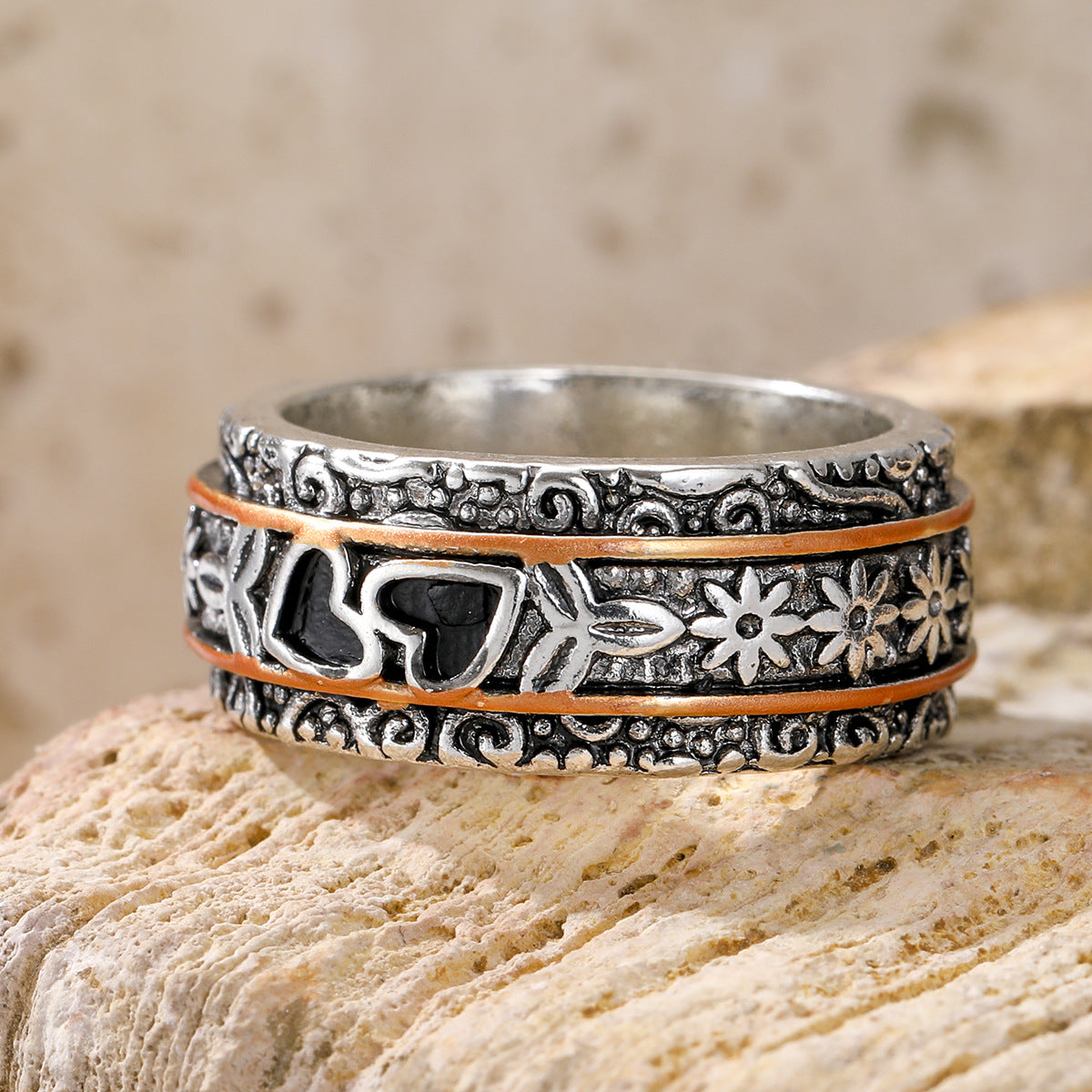 Alaric | Engraved Silver Heritage Ring